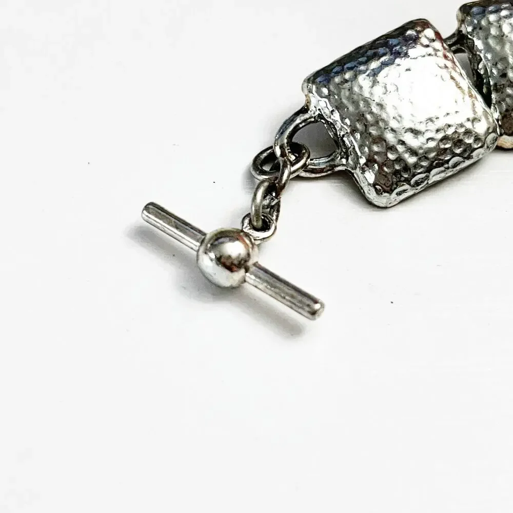 Anne Klein II Vintage Silver Tone Textured Necklace